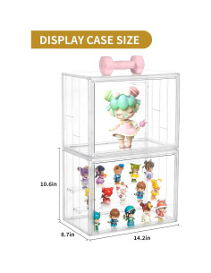 Caja de Exhibición Acrílica LXLXXL 3 Niveles Apilable 25x37cm 2