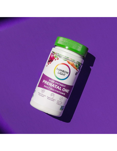 Multivitamina Prenatal Rainbow Light One 120 Cápsulas Veganas