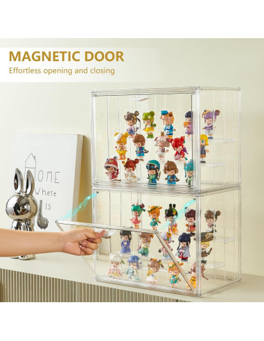 Caja de Exhibición Acrílica LXLXXL 3 Niveles Apilable 25x37cm