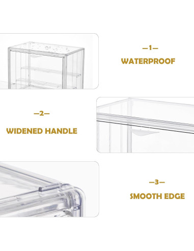 Caja de Exhibición Acrílica LXLXXL 3 Niveles Apilable 25x37cm