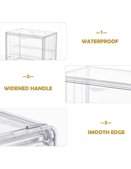 Caja de Exhibición Acrílica LXLXXL 3 Niveles Apilable 25x37cm