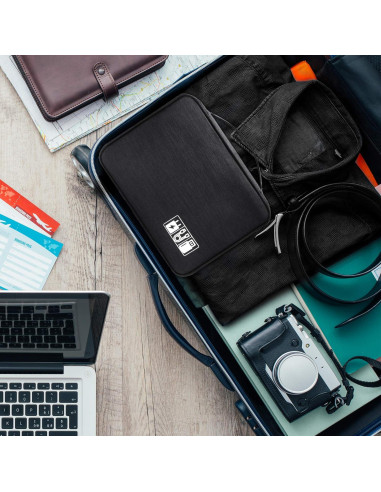 Organizador de Cables VOCUS Grande Portátil Negro 24x10x18cm