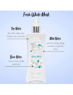 Body Fantasies Spray Corporal Almizcle Blanco Fresco 236 ml 2