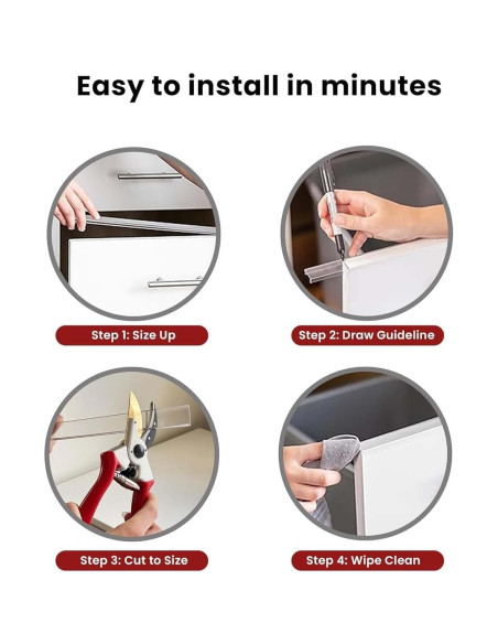 Protector de Borde de Gabinete Cabinet Hero 4-Pack 18" Negro