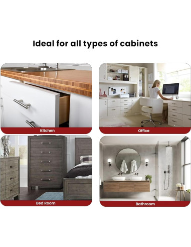 Protector de Borde de Gabinete Cabinet Hero 4-Pack 18" Negro