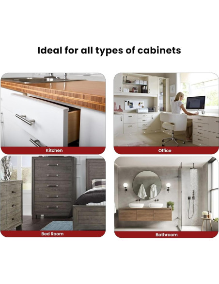 Protector de Borde de Gabinete Cabinet Hero 4-Pack 18" Negro