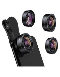 Kit de Lentes 3 en 1 KEYWING para Smartphone - Ojo de Pez, Gran Angular y Macro