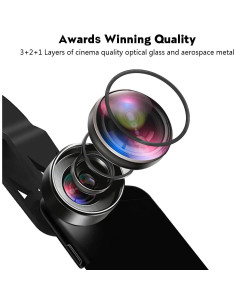 Kit de Lentes 3 en 1 KEYWING para Smartphone - Ojo de Pez, Gran Angular y Macro 2