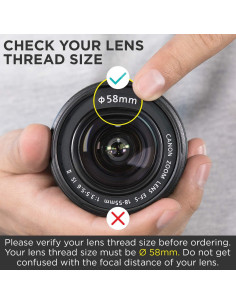 Lente Ojo de Pez Gran Angular 58MM Altura Photo para DSLR 2