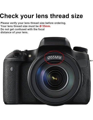 Lente Gran Angular 55MM Tectra 0.43X HD con Macro para Nikon y Sony