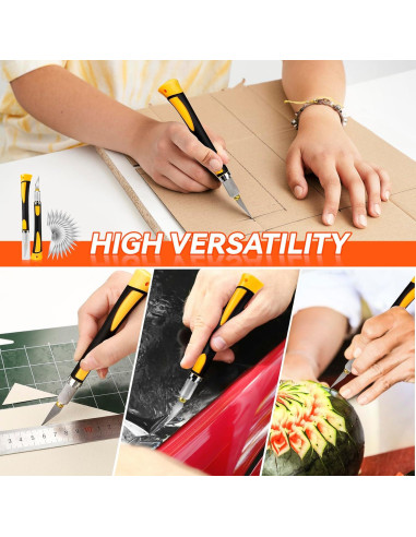 Conjunto de cuchillos de hobby WRAPXPERT 2PCS con 20 cuchillas