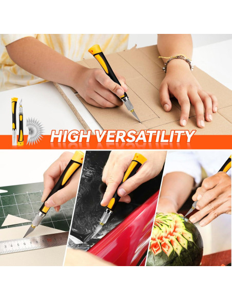 Conjunto de cuchillos de hobby WRAPXPERT 2PCS con 20 cuchillas