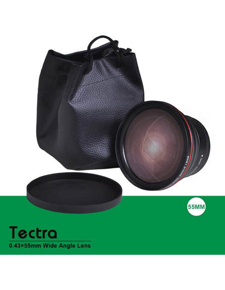 Lente Gran Angular 55MM Tectra 0.43X HD con Macro para Nikon y Sony