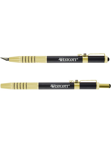 Cuchillo de Hobby Retráctil Westcott 17314 CarboTitanium Dorado