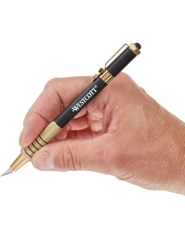 Cuchillo de Hobby Retráctil Westcott 17314 CarboTitanium Dorado