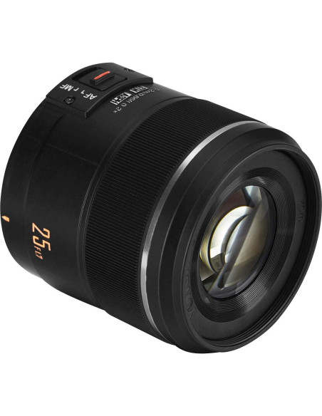 Lente Yongnuo YN25mm F1.7M Micro Cuatro Tercios Enfoque Automático