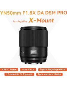 Lente Prime YONGNUO YN50MM F1.8X para Cámaras Fuji X 2