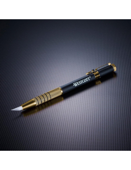 Cuchillo de Hobby Retráctil Westcott 17314 CarboTitanium Dorado