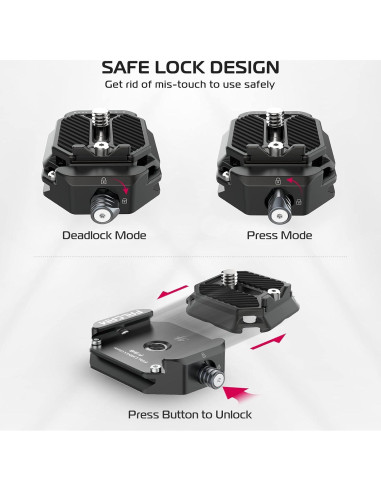 Adaptador de Liberación Rápida ULANZI F38 para DJI Ronin-S/RS2/RSC2