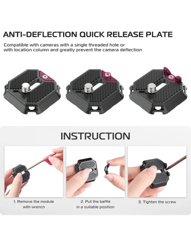 Adaptador de Liberación Rápida ULANZI F38 para DJI Ronin-S/RS2/RSC2