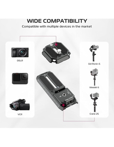 Adaptador de Liberación Rápida ULANZI F38 para DJI Ronin-S/RS2/RSC2