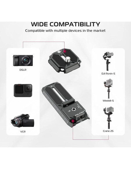 Adaptador de Liberación Rápida ULANZI F38 para DJI Ronin-S/RS2/RSC2