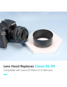 Parasol JJC LH-71II para Lente Canon EF 50mm f/1.4 USM 2