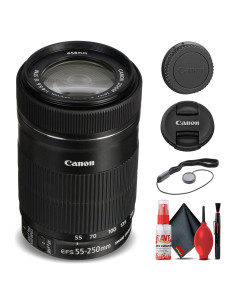 Lente Canon EF-S 55-250mm f/4-5.6 IS STM + Kit de Filtros