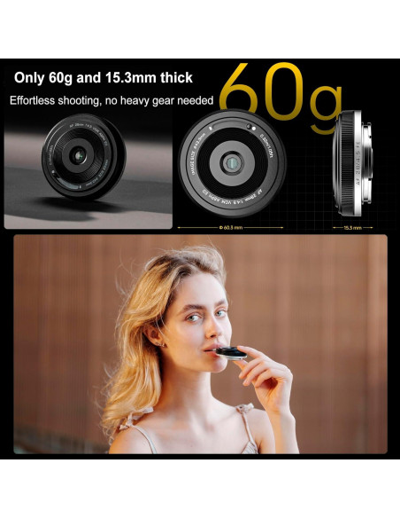 Lente Viltrox 28mm F4.5 FE Pancake para Sony E - Ultra Ligero