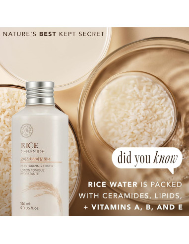 Tónico Hidratante The Face Shop Ceramida Arroz 300ml
