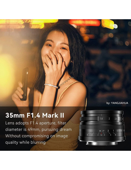 Lente Fijo 7artisans 35mm F1.4 para Montura Sony E