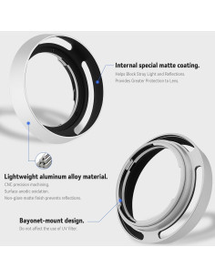 Capucha de Lente Redonda de Metal Haoge LH-ZV05W para Zeiss y Voigtlander 2