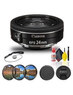 Lente Canon EF-S 24mm f/2.8 STM + Kit de Filtros y Limpieza