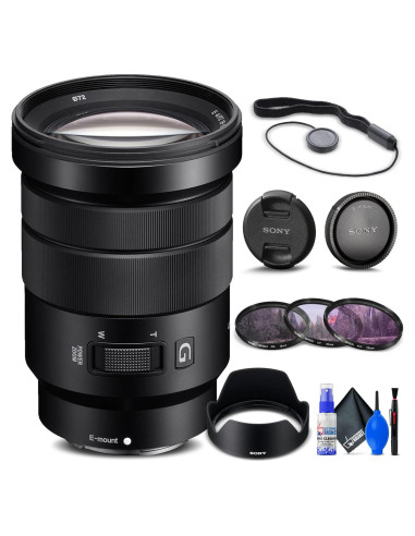 Lente Sony E PZ 18-105mm f/4 G OSS + Kit de Filtros y Limpieza