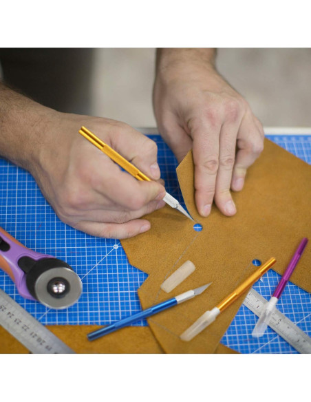 15 Cuchillos de Precisión Mudder para Manualidades 14 cm Multicolor