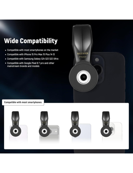 Abrazadera Universal para Teléfono NEEWER 17mm Lente Roscada