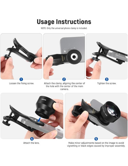 Abrazadera Universal para Teléfono NEEWER 17mm Lente Roscada