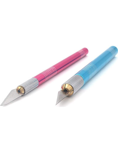 Juego de cuchillos de manualidades Miular con estuche - 2 piezas y 12 cuchillas