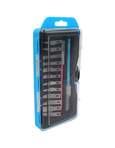 Juego de cuchillos de manualidades Miular con estuche - 2 piezas y 12 cuchillas