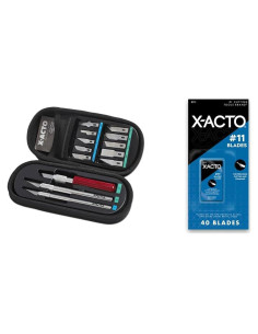 Juego de cuchillos X-ACTO con 13 cuchillas y estuche nylon