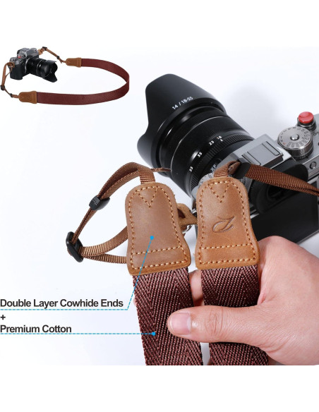 Correa para cámara Padwa Lifestyle Rojo Burdeos 3.8 cm Ajustable