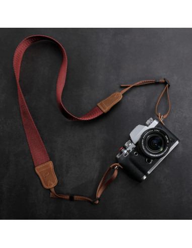 Correa para cámara Padwa Lifestyle Rojo Burdeos 3.8 cm Ajustable
