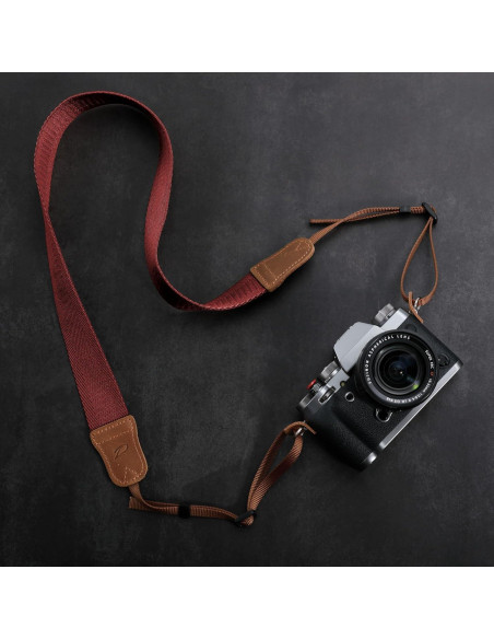 Correa para cámara Padwa Lifestyle Rojo Burdeos 3.8 cm Ajustable