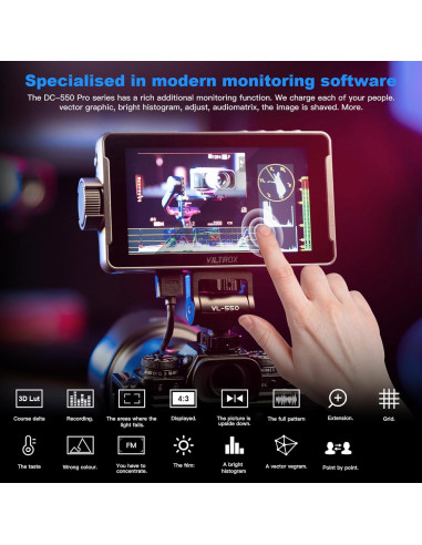 Monitor de Cámara VILTROX DC-550 Pro 5.5" 4K HDMI Táctil