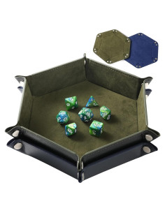 Juego de 2 bandejas plegables para dados Grajar - Azul y Verde