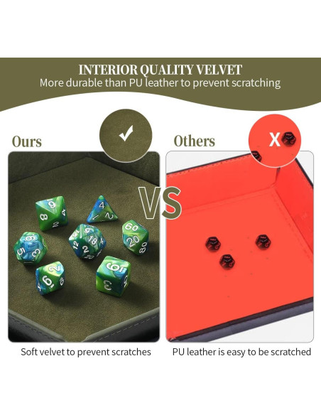 Juego de 2 bandejas plegables para dados Grajar - Azul y Verde