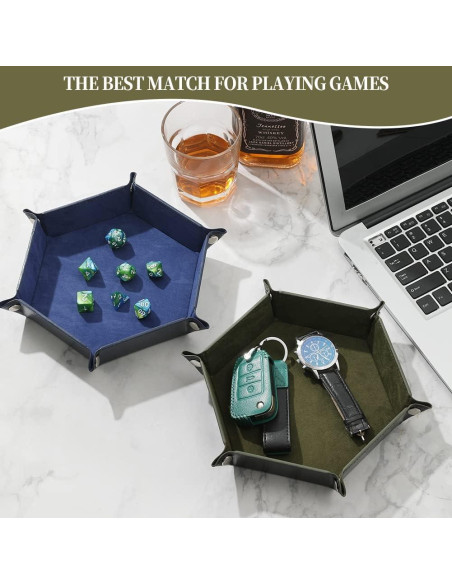 Juego de 2 bandejas plegables para dados Grajar - Azul y Verde
