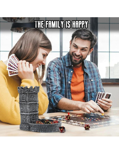 Torre de Dados Castillo DICEEVIL de Resina 11x9.5x12 cm