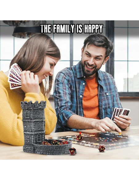 Torre de Dados Castillo DICEEVIL de Resina 11x9.5x12 cm