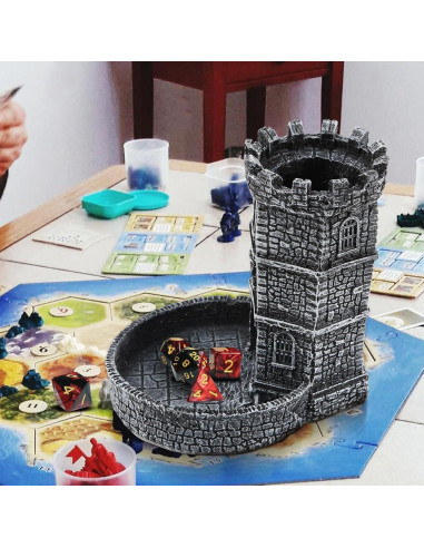 Torre de Dados Castillo DICEEVIL de Resina 11x9.5x12 cm